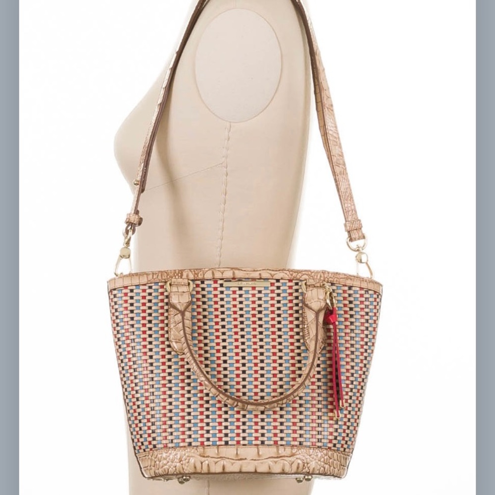 Sold :BRAHMIN SMALL BOWIE RIDGEMONT HAND WOVEN
